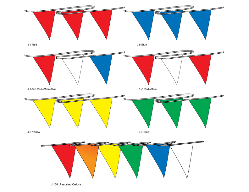 jumbo poly pennant flags and streamer