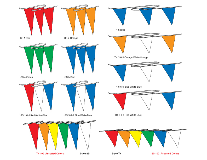 Poly pennant flags and streamers