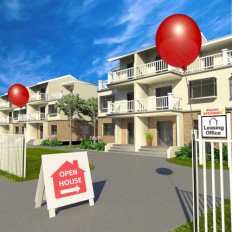 The air filled balloons are great for apartment complexes too