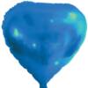 BLUE HEART FOIL BALLOON