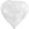 WHITE HEART FOIL BALLOON